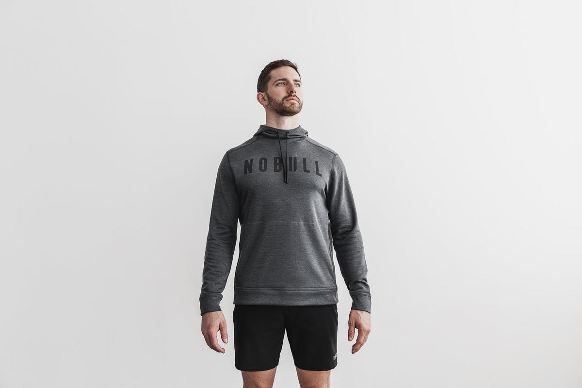 Nobull Men's Hoodie Black | Australia (HG1276)